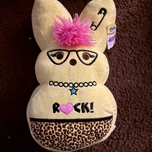 Rock Star Yellow and Pink Stuffed Bunny
